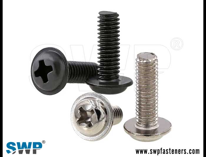 DIN967 Cross Recessed Pan Washer Head Screw With Collar